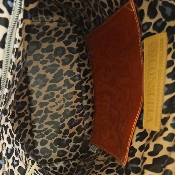 Consuela Black and Tan Floral Embroidered Tote - Picture 5 of 6